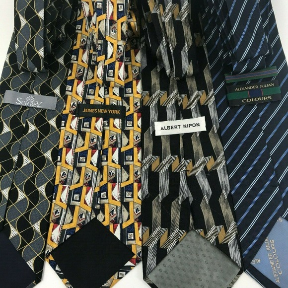 Lot of 4 Neckties, Alexander Julian Colours, Jones New York, Surrey Albert Nipon - Picture 2 of 7